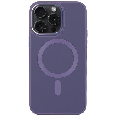 Шкіряний чохол Bonbon Leather Metal Style with MagSafe для Apple iPhone 11 Pro Max (6.5") Сірий / Lavender (257180) 257180 фото