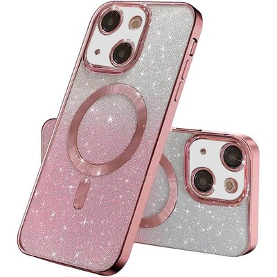 TPU чохол Delight case with MagSafe з захисними лінзами на камеру для Apple iPhone 13 (6.1") Рожевий / Rose Gold (261348) 261348 фото