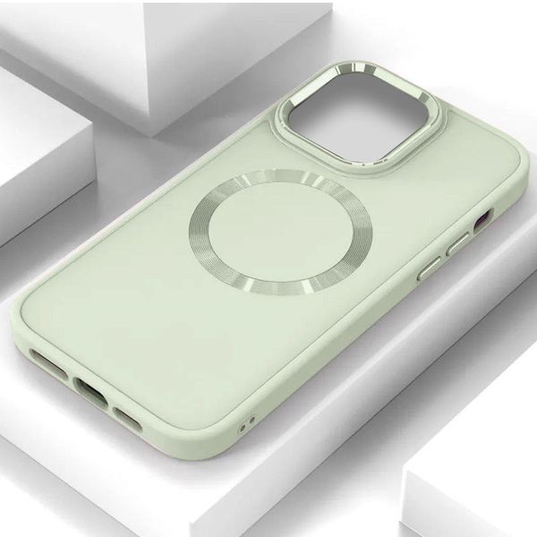 TPU чохол Bonbon Metal Style with MagSafe для Apple iPhone 14 Plus (6.7") Білий / White (251419) 251419 фото