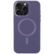 Шкіряний чохол Bonbon Leather Metal Style with MagSafe для Apple iPhone 11 Pro Max (6.5") Сірий / Lavender (257180) 257180 фото 1