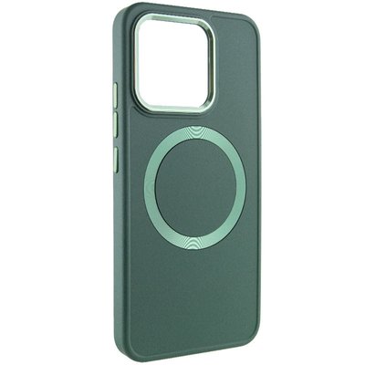 TPU чохол Bonbon Metal Style with MagSafe для Xiaomi 14 Pro Зелений / Army Green (270641) 270641 фото