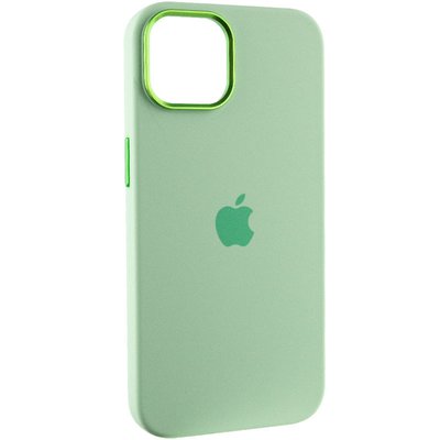 Чохол Silicone Case Metal Buttons (AA) для Apple iPhone 14 (6.1") Зелений / Pistachio (256189) 256189 фото