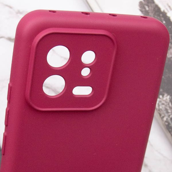 Чохол Silicone Cover Lakshmi Full Camera (A) для Xiaomi 13 Бордовий / Marsala (248201) 248201 фото