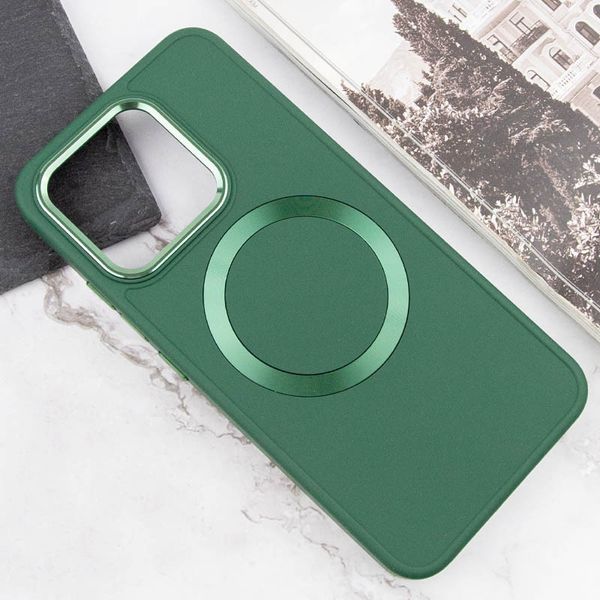 TPU чохол Bonbon Metal Style with MagSafe для Xiaomi 14 Pro Зелений / Army Green (270641) 270641 фото