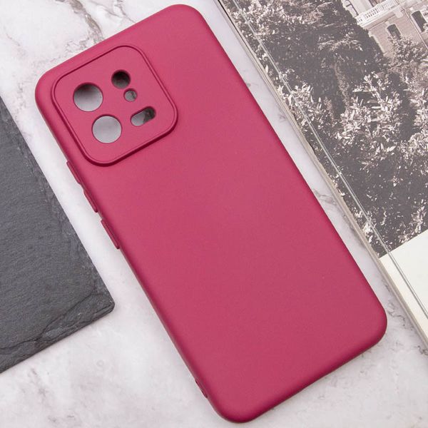 Чохол Silicone Cover Lakshmi Full Camera (A) для Xiaomi 13 Бордовий / Marsala (248201) 248201 фото