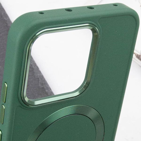 TPU чохол Bonbon Metal Style with MagSafe для Xiaomi 14 Pro Зелений / Army Green (270641) 270641 фото