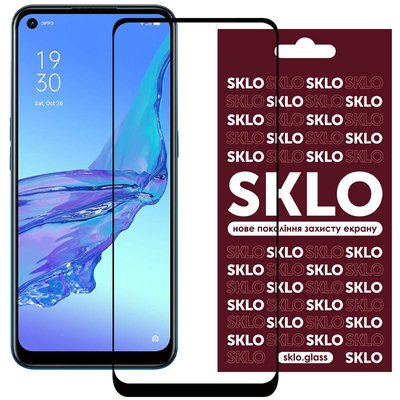 Захисне скло SKLO 3D (full glue) для Oppo Reno 5 Lite Чорний (205161) 205161 фото