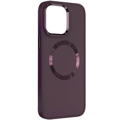 TPU чохол Bonbon Metal Style with MagSafe для Apple iPhone 14 Plus (6.7") Бордовий / Plum (251420) 251420 фото