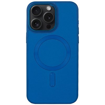 Шкіряний чохол Bonbon Leather Metal Style with MagSafe для Apple iPhone 11 Pro Max (6.5") Синій / Capri Blue (257181) 257181 фото