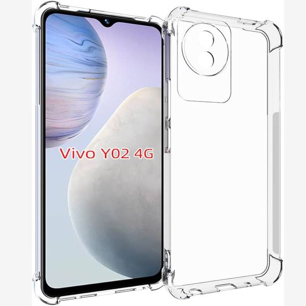 TPU чохол GETMAN Ease logo посилені кути Full Camera для Vivo Y02 Безбарвний (прозорий) (283770) 283770 фото