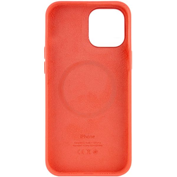 Чехол Silicone case (AAA) full with Magsafe and Animation для Apple iPhone 12 Pro Max (6.7") Оранжевый / Pink citrus (187909) 187909 фото