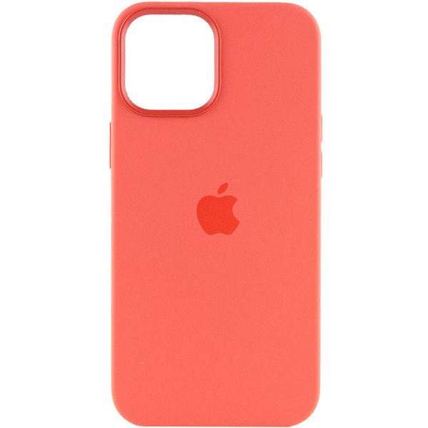 Чохол Silicone case (AAA) full with Magsafe and Animation для Apple iPhone 12 Pro Max Помаранчевий / Pink citrus (187909) 187909 фото