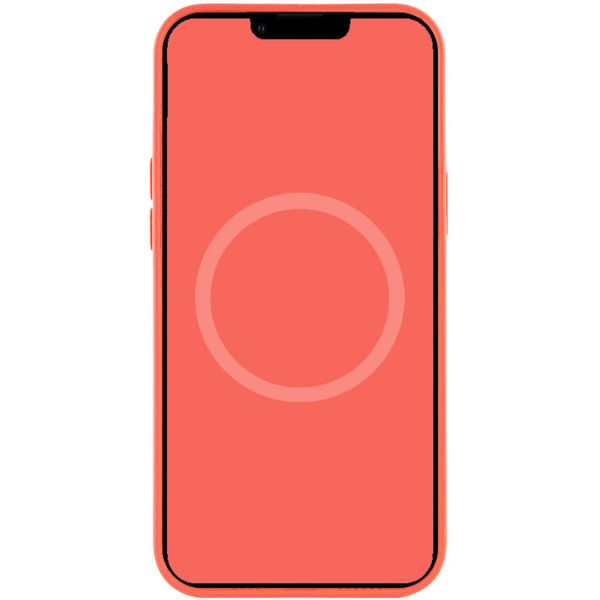 Чехол Silicone case (AAA) full with Magsafe and Animation для Apple iPhone 12 Pro Max (6.7") Оранжевый / Pink citrus (187909) 187909 фото