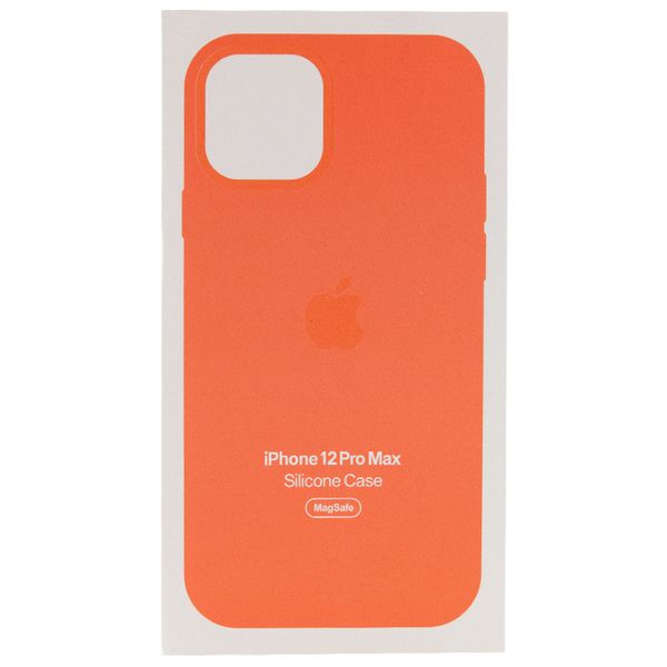 Чехол Silicone case (AAA) full with Magsafe and Animation для Apple iPhone 12 Pro Max (6.7") Оранжевый / Pink citrus (187909) 187909 фото