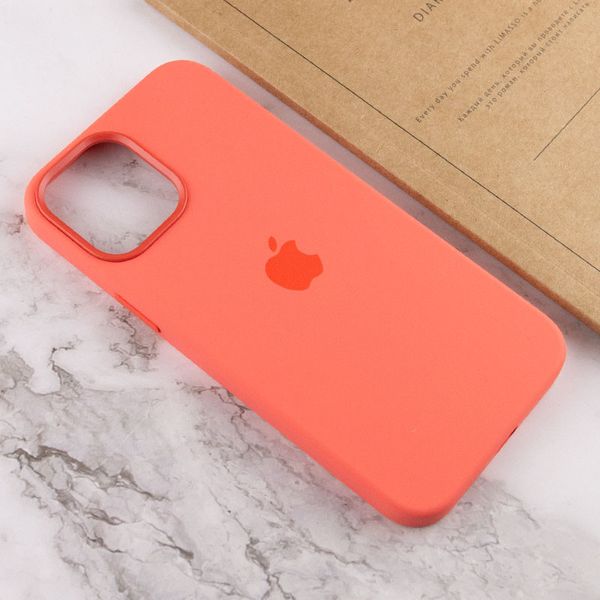 Чехол Silicone case (AAA) full with Magsafe and Animation для Apple iPhone 12 Pro Max (6.7") Оранжевый / Pink citrus (187909) 187909 фото