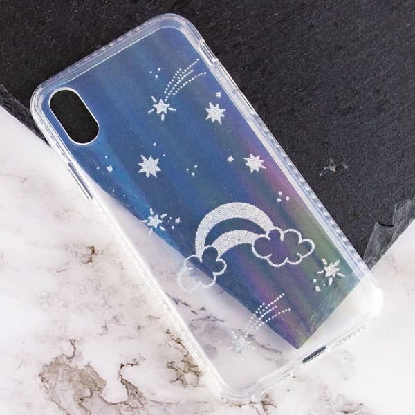 TPU+Glass чохол Aurora Space для Apple iPhone XS (5.8") Веселка (166534) 166534 фото