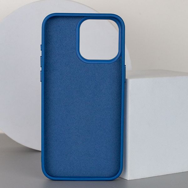 Шкіряний чохол Bonbon Leather Metal Style with MagSafe для Apple iPhone 11 Pro Max (6.5") Синій / Capri Blue (257181) 257181 фото