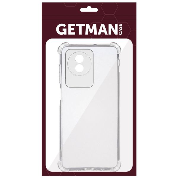 TPU чехол GETMAN Ease logo усиленные углы Full Camera для Vivo Y02 Бесцветный (прозрачный) (283770) 283770 фото