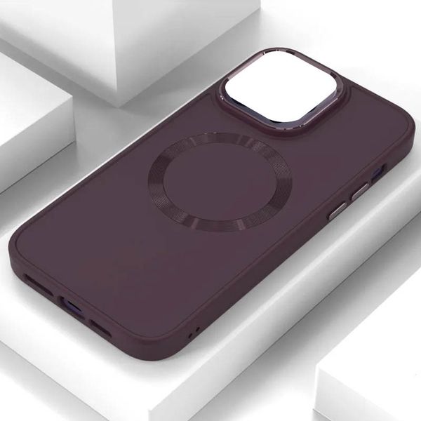 TPU чохол Bonbon Metal Style with MagSafe для Apple iPhone 14 Plus (6.7") Бордовий / Plum (251420) 251420 фото