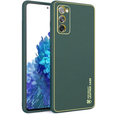 Шкіряний чохол Xshield для Samsung Galaxy S20 FE Зелений / Army Green (261662) 261662 фото