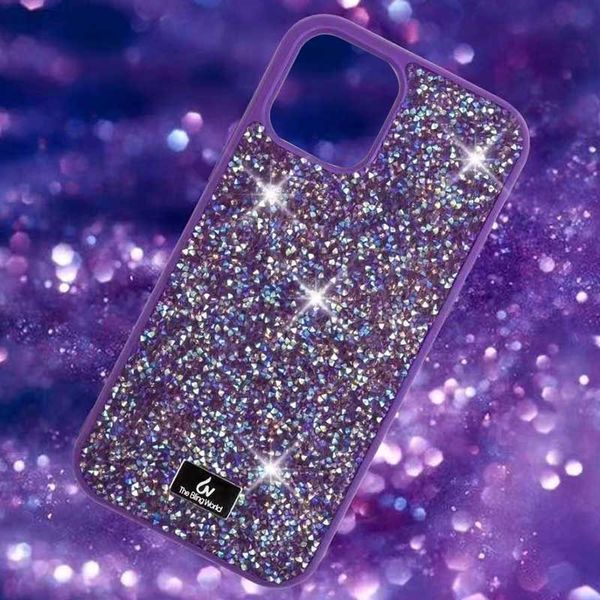 TPU чохол Bling World Rock Diamond для Apple iPhone 15 Pro (6.1") Фіолетовий (267121) 267121 фото