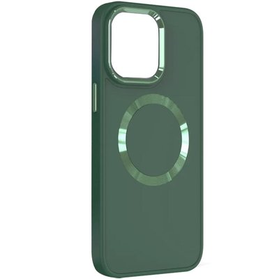TPU чохол Bonbon Metal Style with MagSafe для Apple iPhone 14 Plus (6.7") Зелений / Pine green (251423) 251423 фото