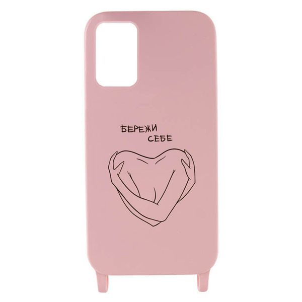 Чохол Cord case Ukrainian style c довгим кольоровим ремінцем для Samsung Galaxy A53 5G Рожевий / Pink Sand (231318) 231318 фото