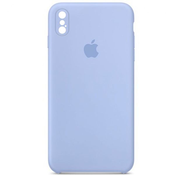 Чохол Silicone Case Square Full Camera Protective (AA) для Apple iPhone XS (5.8") Блакитний / Lilac Blue (153036) 153036 фото