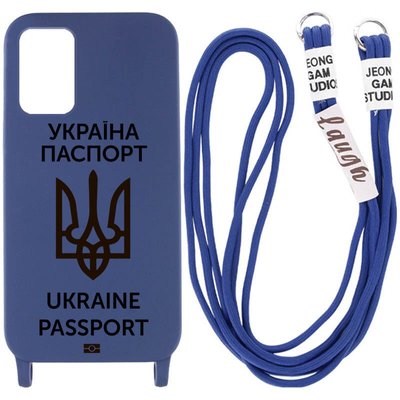 Чохол Cord case Ukrainian style c довгим кольоровим ремінцем для Samsung Galaxy A53 5G Темно-синій / Midnight blue (231321) 231321 фото