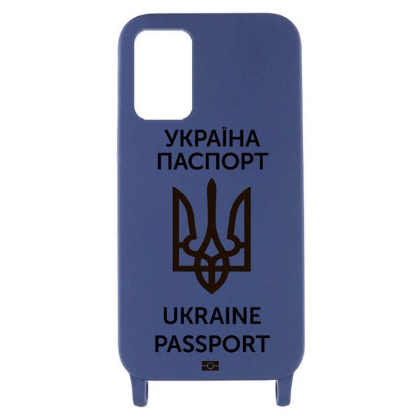 Чохол Cord case Ukrainian style c довгим кольоровим ремінцем для Samsung Galaxy A53 5G Темно-синій / Midnight blue (231321) 231321 фото