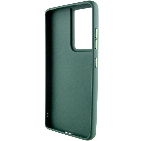 TPU чохол Bonbon Metal Style with MagSafe для Samsung Galaxy S21 Ultra Зелений / Army Green (258577) 258577 фото