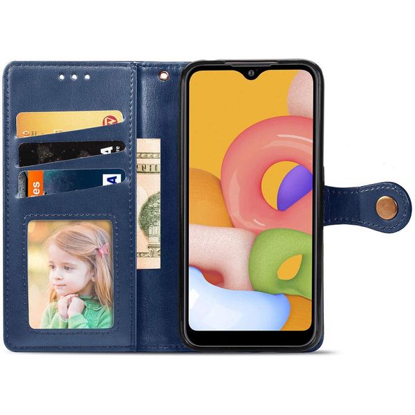 Шкіряний чохол книжка GETMAN Gallant (PU) для Xiaomi Poco X3 NFC Синій (155618) 155618 фото