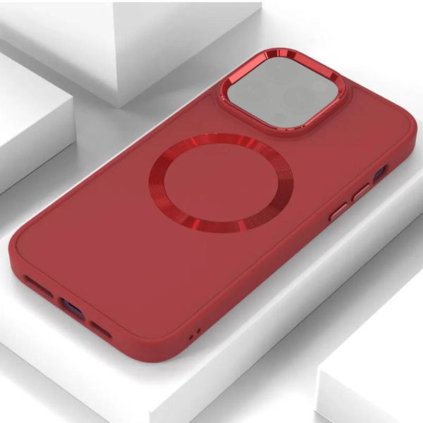 TPU чохол Bonbon Metal Style with MagSafe для Apple iPhone 14 Plus (6.7") Червоний / Red (251424) 251424 фото