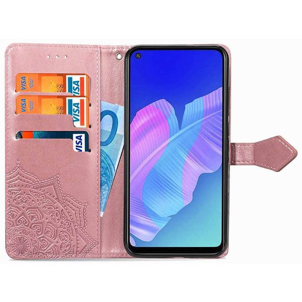 Шкіряний чохол (книжка) Art Case з візитницею для Oppo A31 Рожевий (135936) 135936 фото