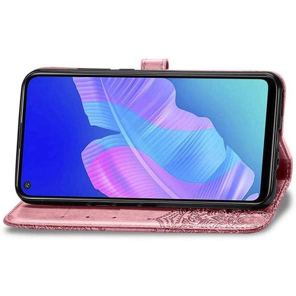 Шкіряний чохол (книжка) Art Case з візитницею для Oppo A31 Рожевий (135936) 135936 фото