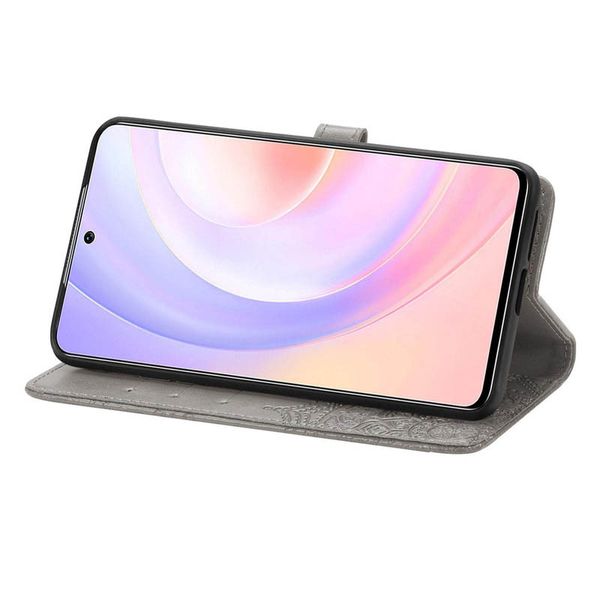 Шкіряний чохол (книжка) Art Case з візитницею для Xiaomi Redmi Note 9 5G Сірий (161732) 161732 фото