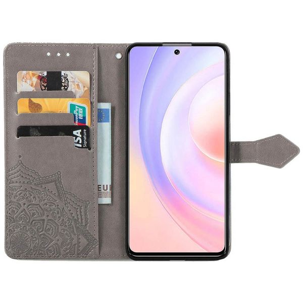 Шкіряний чохол (книжка) Art Case з візитницею для Xiaomi Redmi Note 9 5G Сірий (161732) 161732 фото