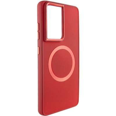 TPU чохол Bonbon Metal Style with MagSafe для Samsung Galaxy S21 Ultra Червоний / Red (258579) 258579 фото