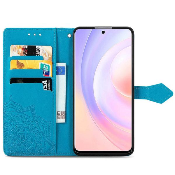 Шкіряний чохол (книжка) Art Case з візитницею для Xiaomi Redmi Note 9 5G Синій (161733) 161733 фото