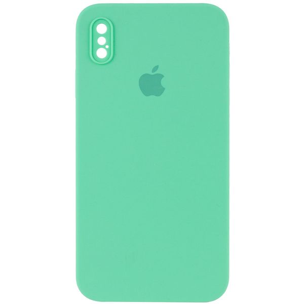 Чохол Silicone Case Square Full Camera Protective (AA) для Apple iPhone XS (5.8") Зелений / Spearmint (153044) 153044 фото