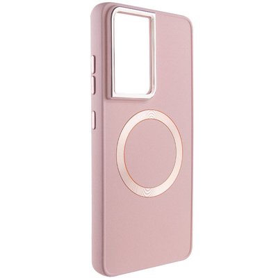 TPU чохол Bonbon Metal Style with MagSafe для Samsung Galaxy S21 Ultra Рожевий / Light Pink (258580) 258580 фото