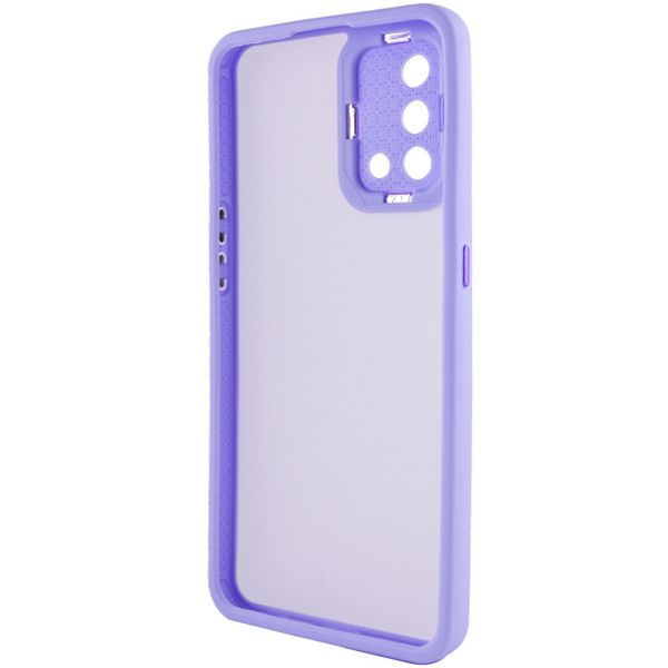 TPU+PC чохол Accent для Oppo A74 4G White / Purple (246132) 246132 фото