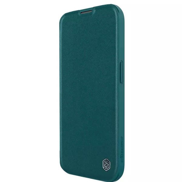 Шкіряний чохол (книга) Nillkin Qin Pro Plain Camshield для Apple iPhone 15 Plus (6.7") Зелений (267175) 267175 фото