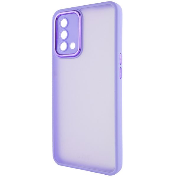 TPU+PC чохол Accent для Oppo A74 4G White / Purple (246132) 246132 фото