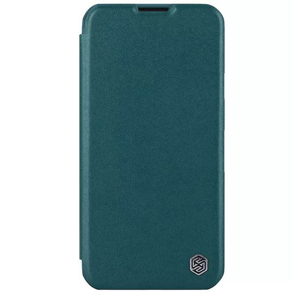 Шкіряний чохол (книга) Nillkin Qin Pro Plain Camshield для Apple iPhone 15 Plus (6.7") Зелений (267175) 267175 фото