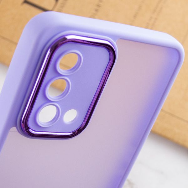 TPU+PC чохол Accent для Oppo A74 4G White / Purple (246132) 246132 фото