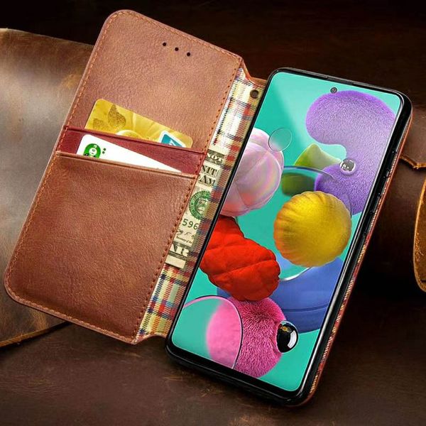 Шкіряний чохол книжка GETMAN Cubic (PU) для Samsung Galaxy M31 Коричневий (133579) 133579 фото