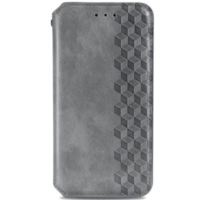 Шкіряний чохол книжка GETMAN Cubic (PU) для Xiaomi Redmi 10A Сірий (217156) 217156 фото