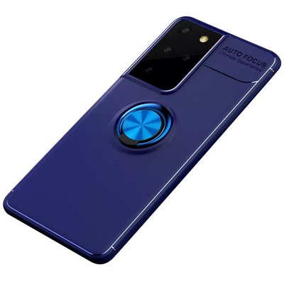 TPU чохол Deen ColorRing під магнітний тримач (opp) для Samsung Galaxy S23 Ultra Синій / синій (231523) 231523 фото