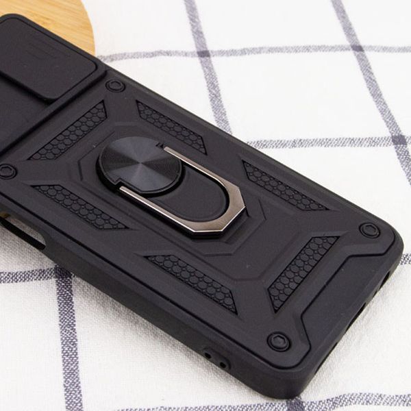 Ударостійкий чохол Camshield Serge Ring for Magnet для Xiaomi Redmi Note 9 4G Чорний (207659) 207659 фото